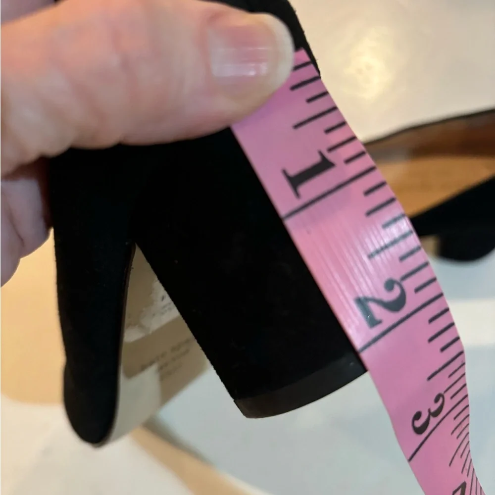 KATE SPADE Black Suede HEELS 5 1/2 M